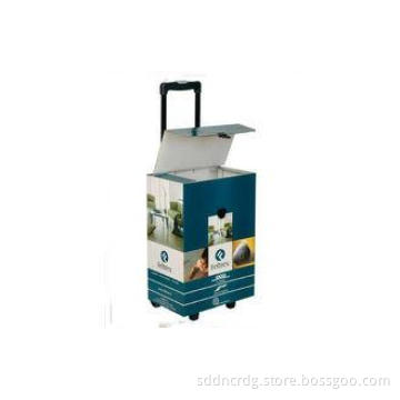 Convenient Corrugated Cardboard Trolley Quadrate , UV Surfa